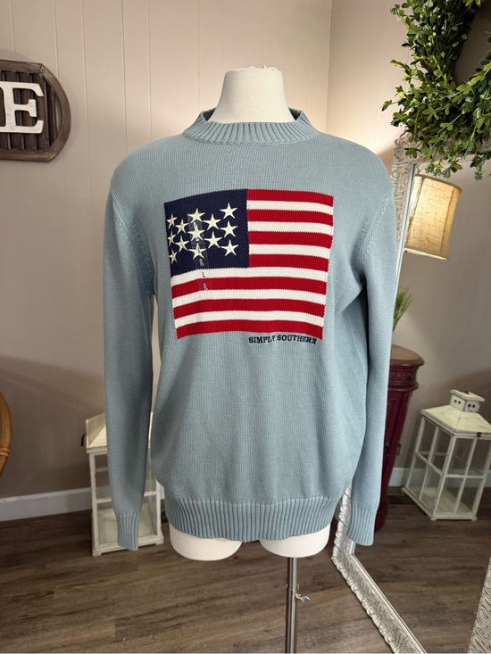 Simply Southern Other - Simply Southern • American Flag Knit Sweater